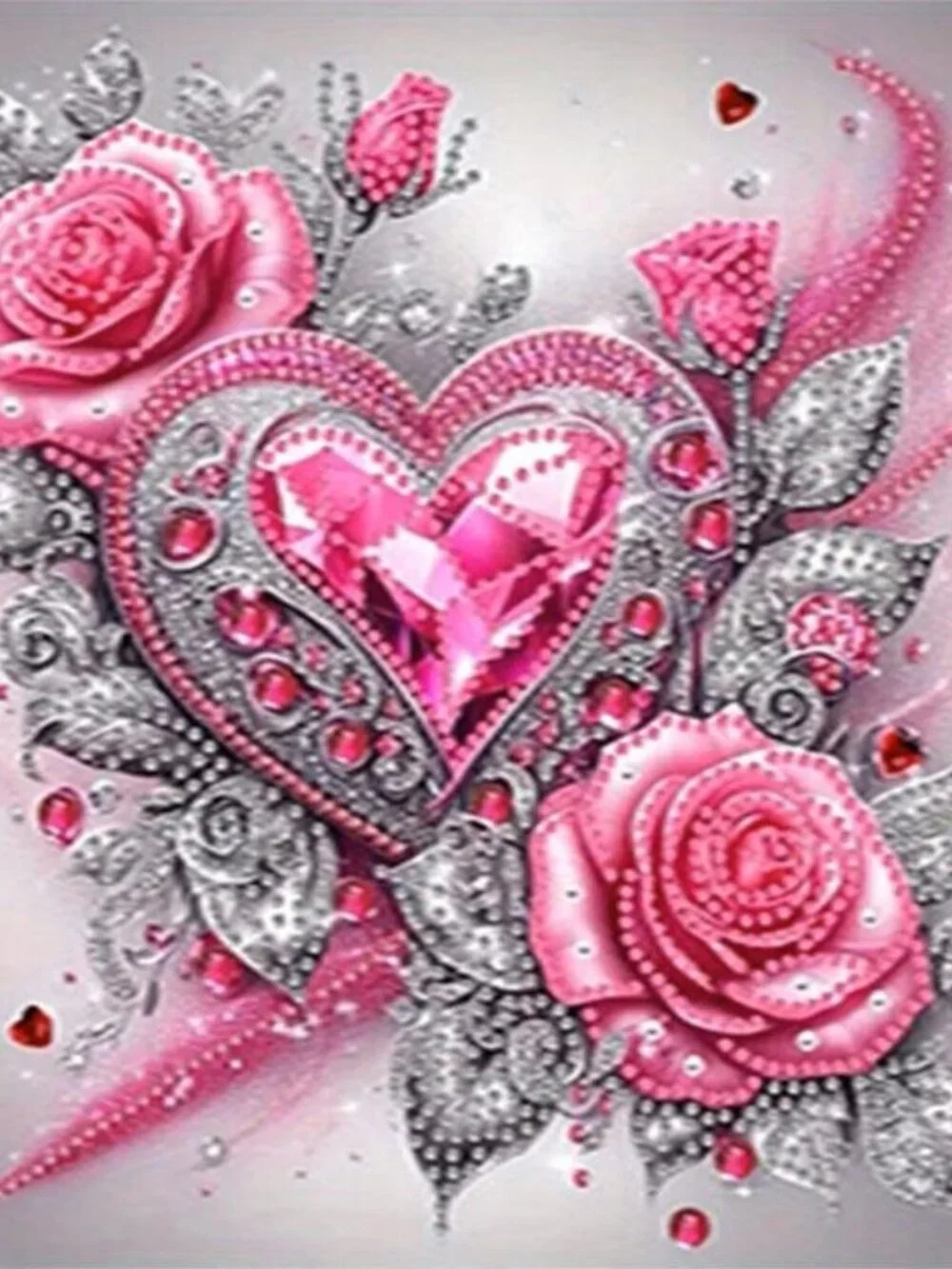 Elegant Rhinestone Decoration Without a Frame